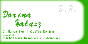 dorina halasz business card